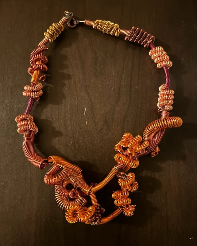 Gilded Wire Bloom Necklace