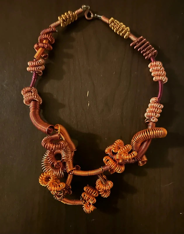 Gilded Wire Bloom Necklace