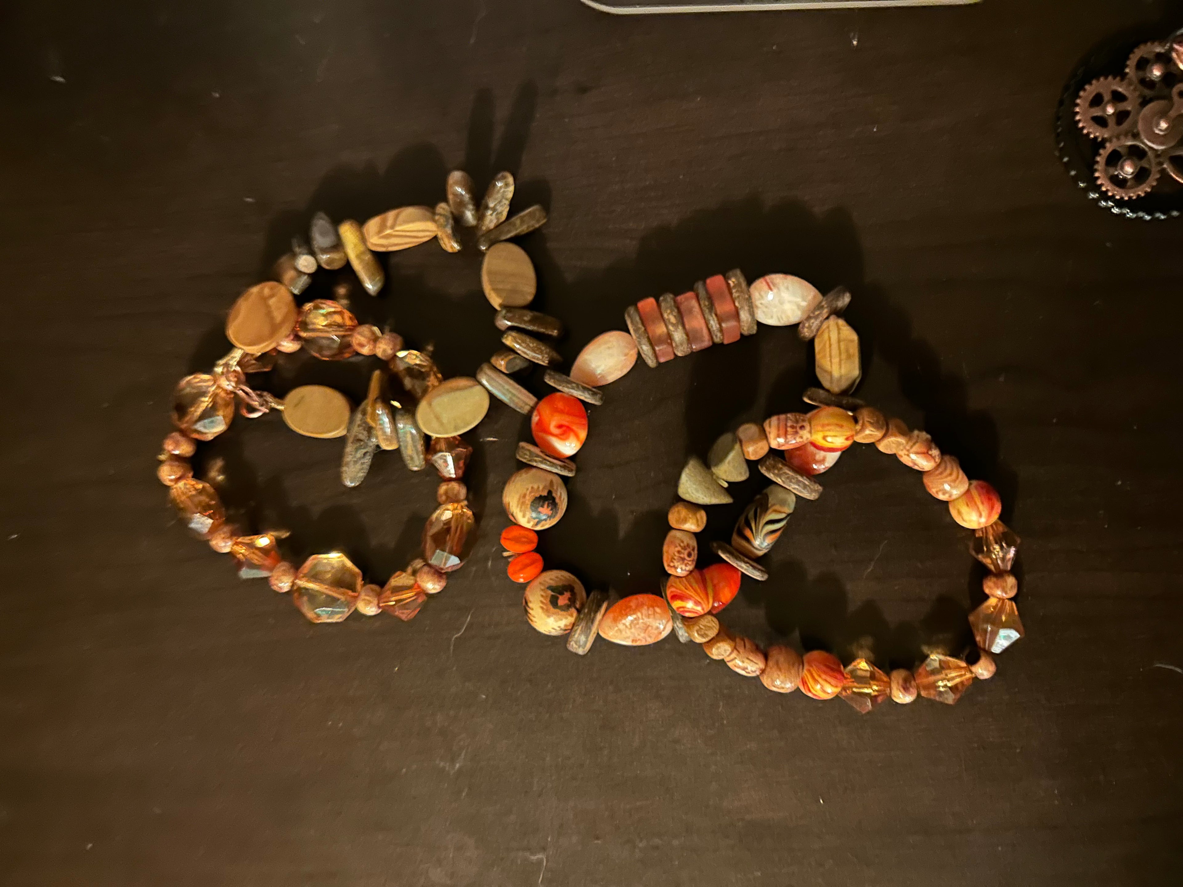 Earth‑Tone Harmony Beaded Bracelet Duo