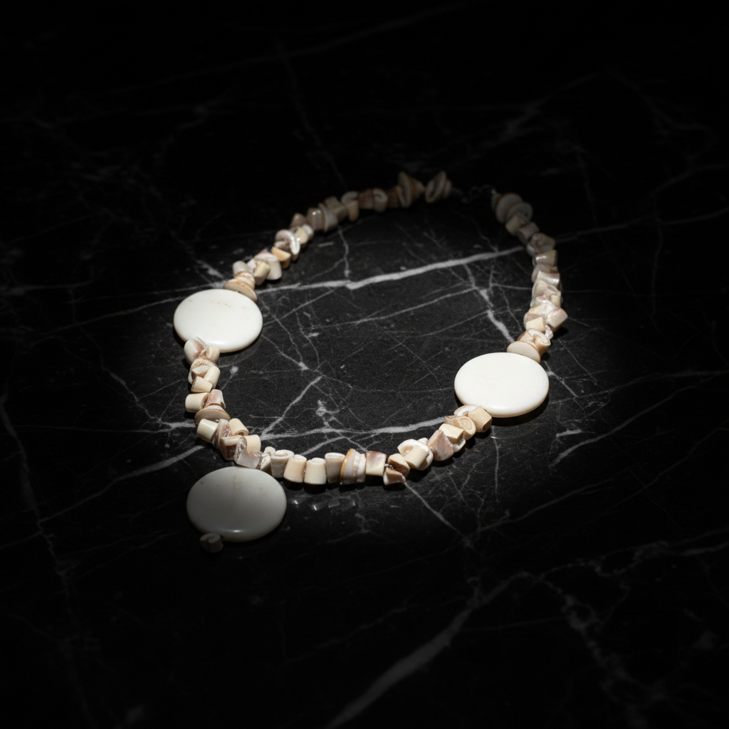 Coastal necklace dark marble