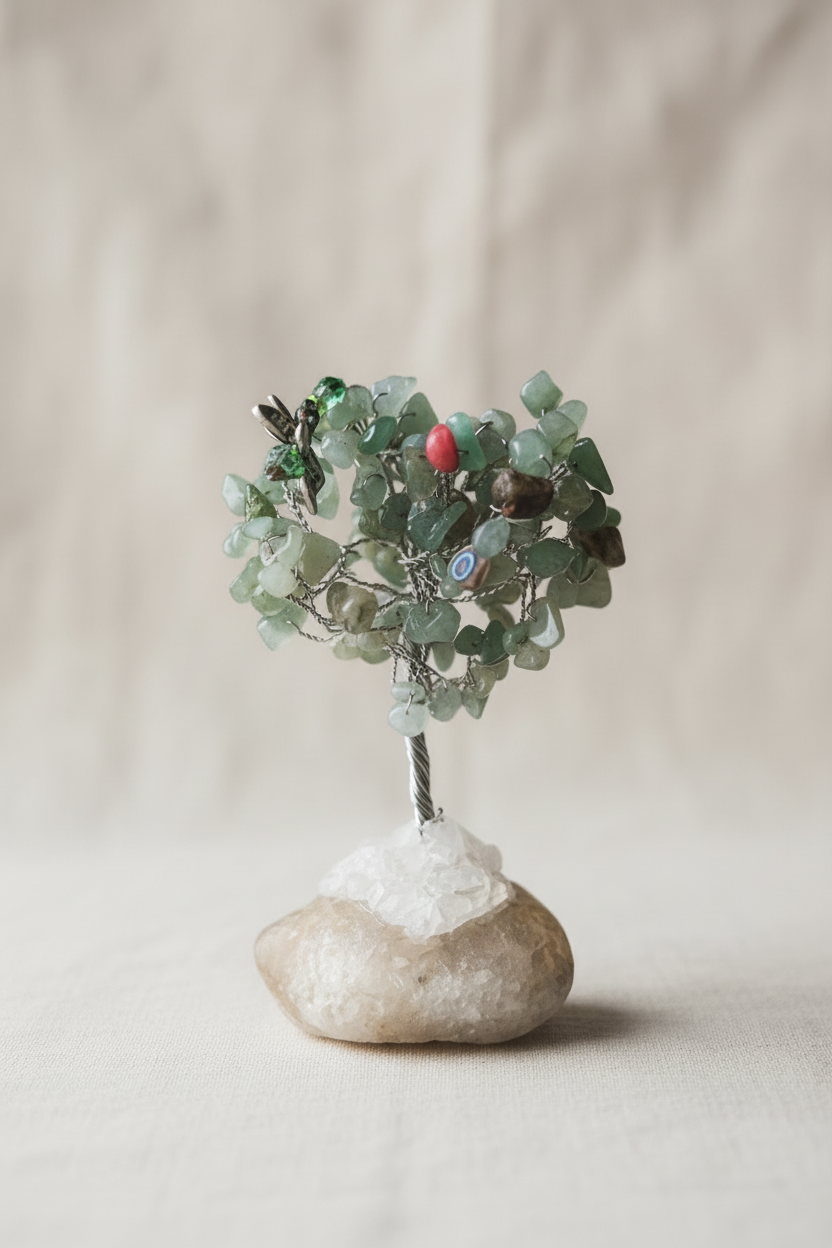 Crystal Tree — Side Angle on Linen