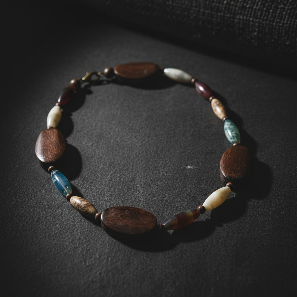 Dark Wood Necklace Moody