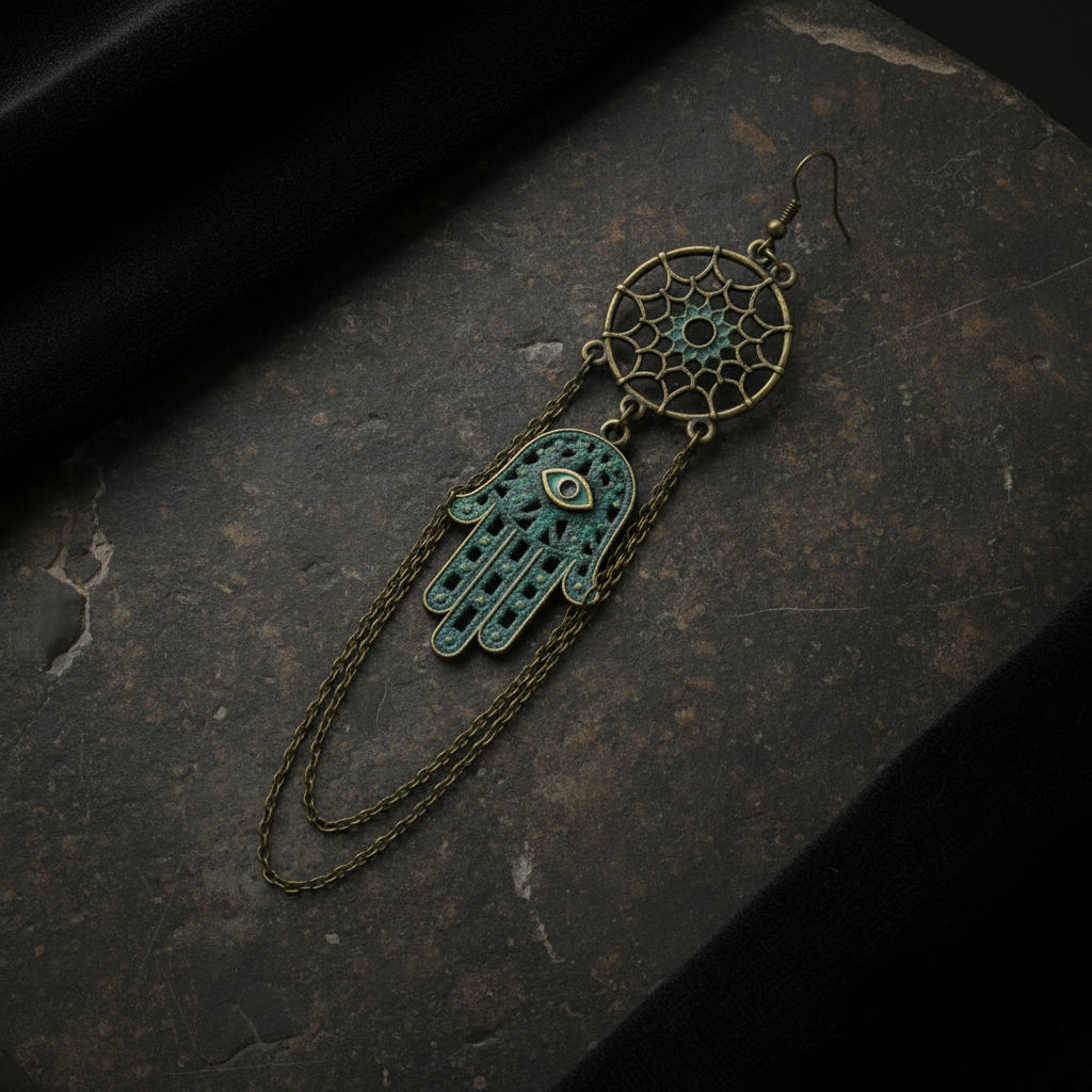 Dreamcatcher Hamsa - Flat Lay