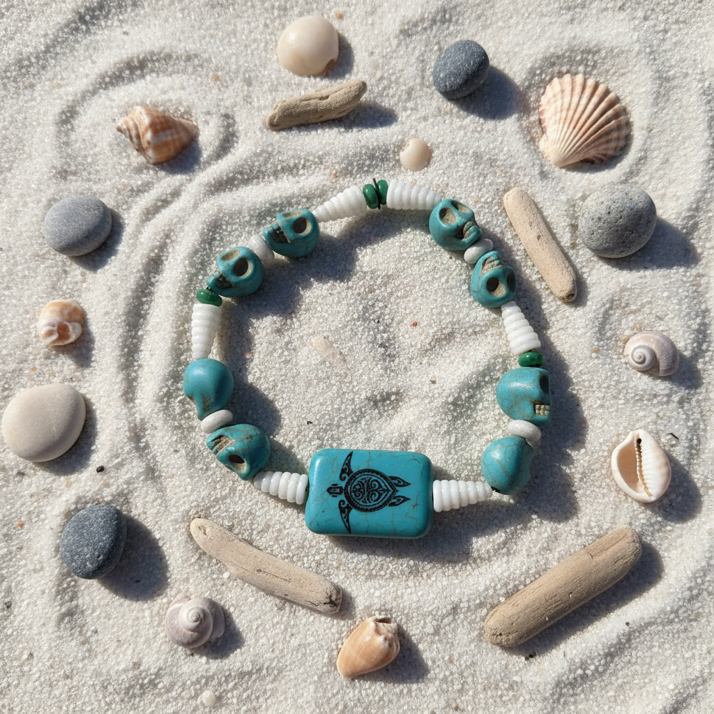 Flat lay ocean styling