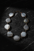 Grey Agate Necklace Dark Moody