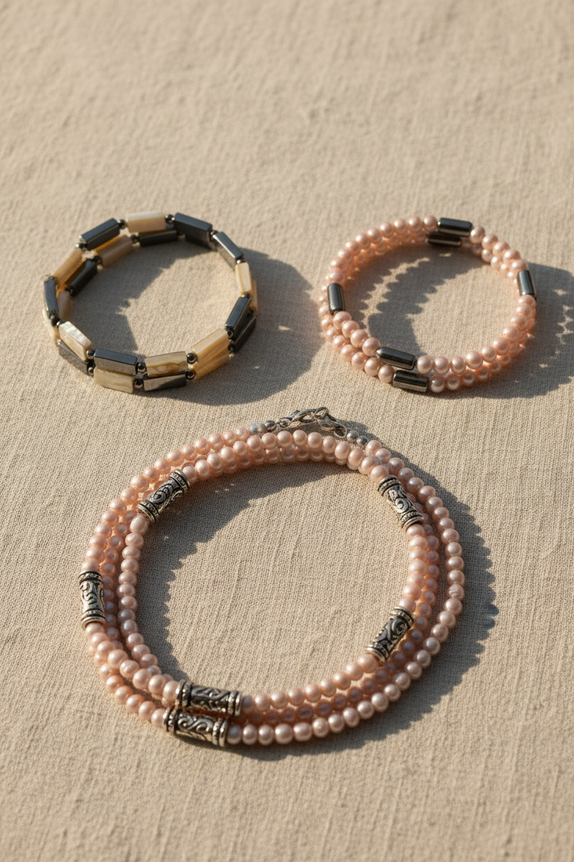Magnetic Jewelry Collection Natural Flat Lay
