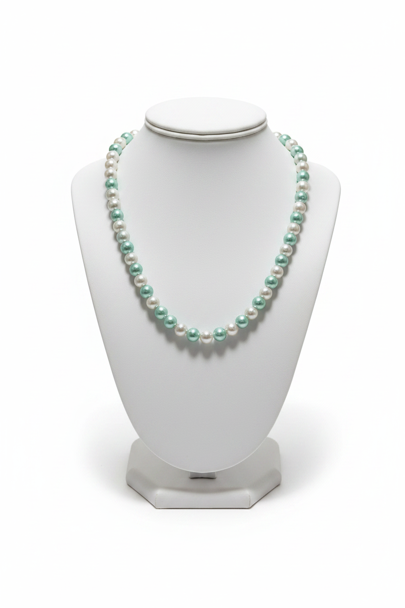 Mint Pearl Necklace Jewelry Stand