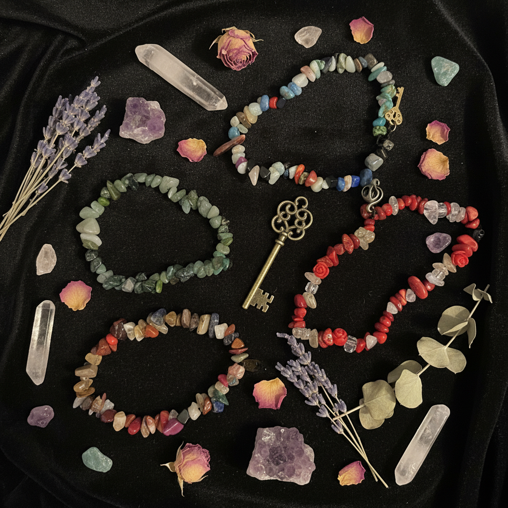 Multicolor flat lay