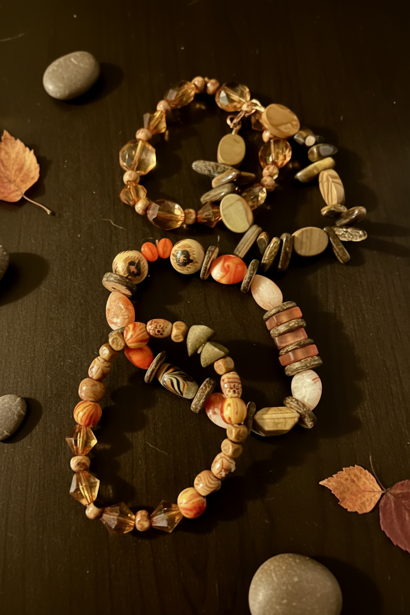 Natural Carved Bead Necklace