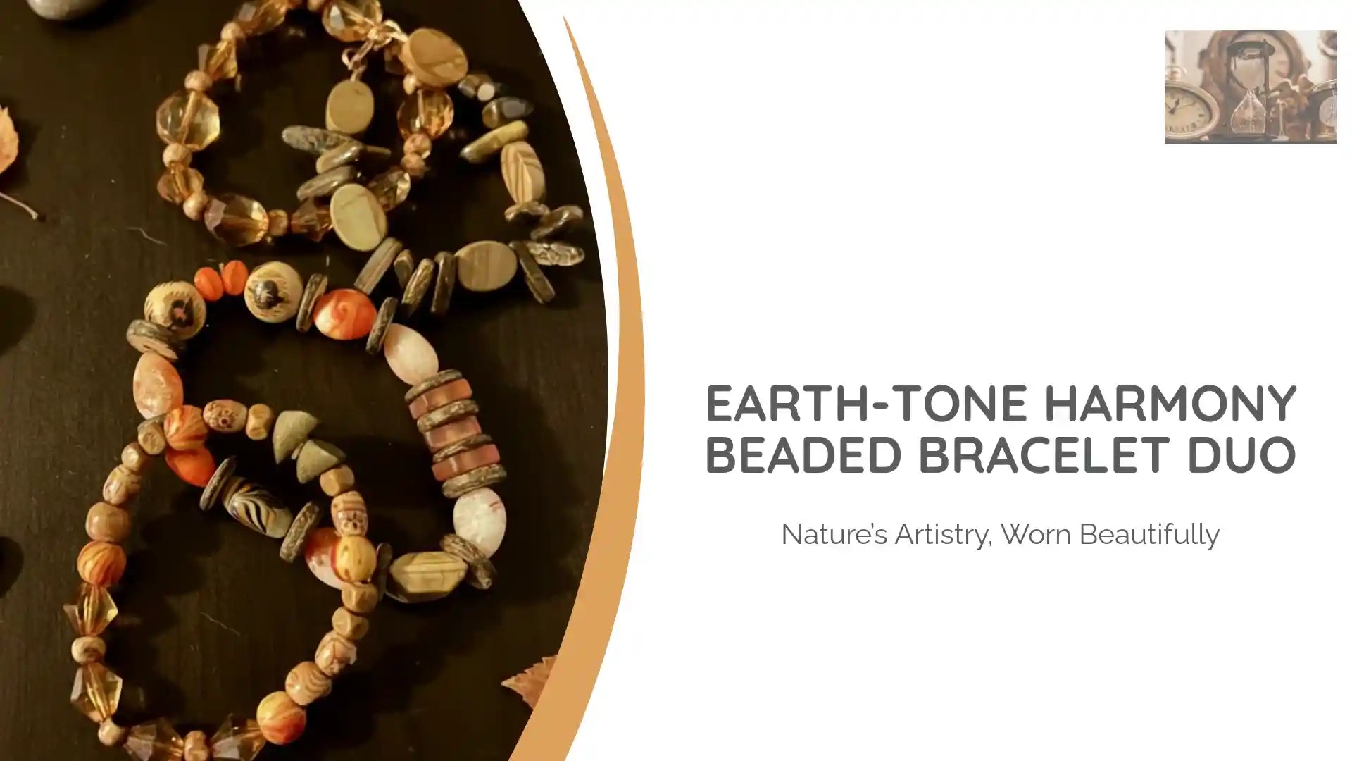 Earth‑Tone Harmony Beaded Bracelet Duo by@Outfy