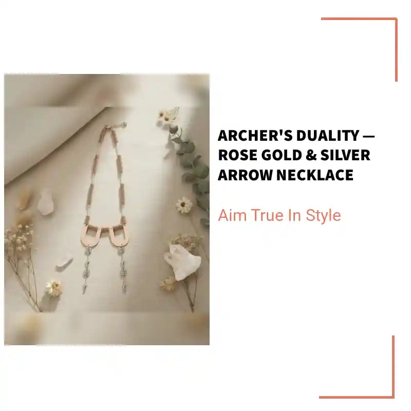 Archer's Duality &mdash; Rose Gold &amp; Silver Arrow Necklace by@Outfy