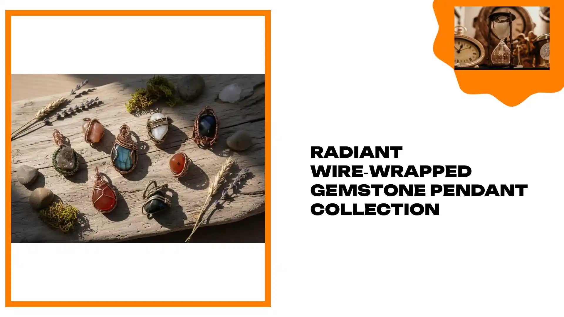 Radiant Wire‑Wrapped Gemstone Pendant Collection by@Outfy