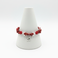 Red coral white studio