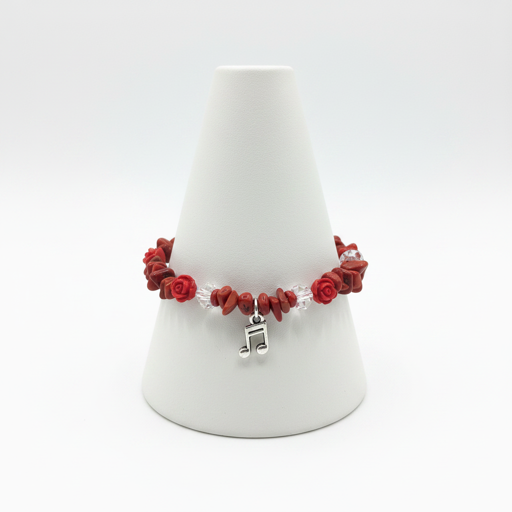 Red coral white studio