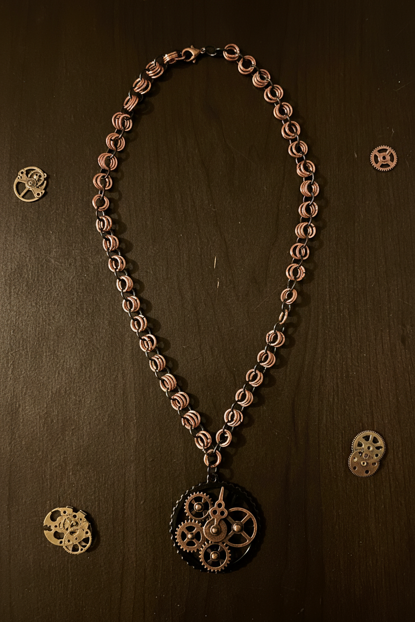 Steampunk Gear Pendant Necklace