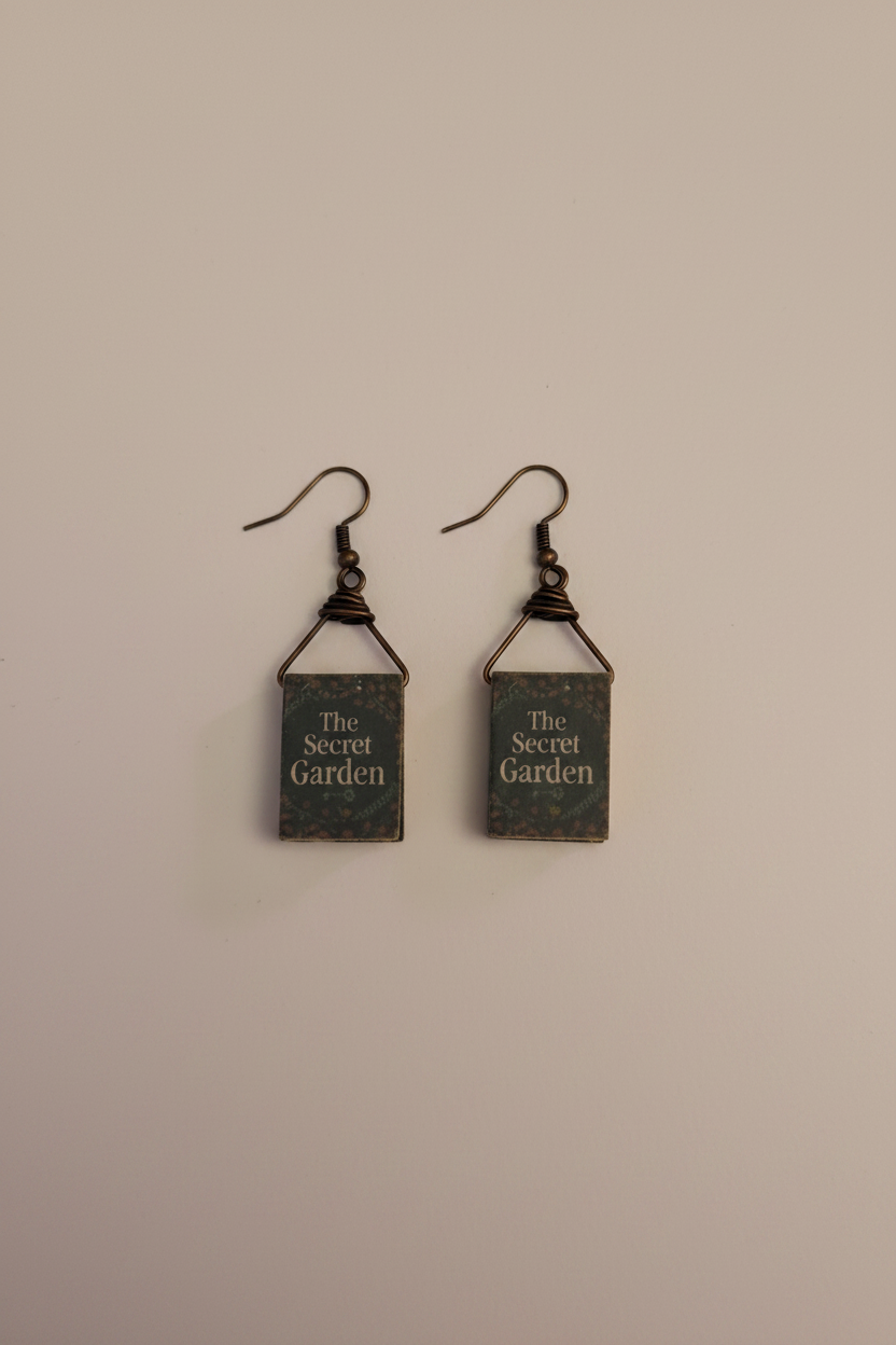 The Secret Garden Book Earrings